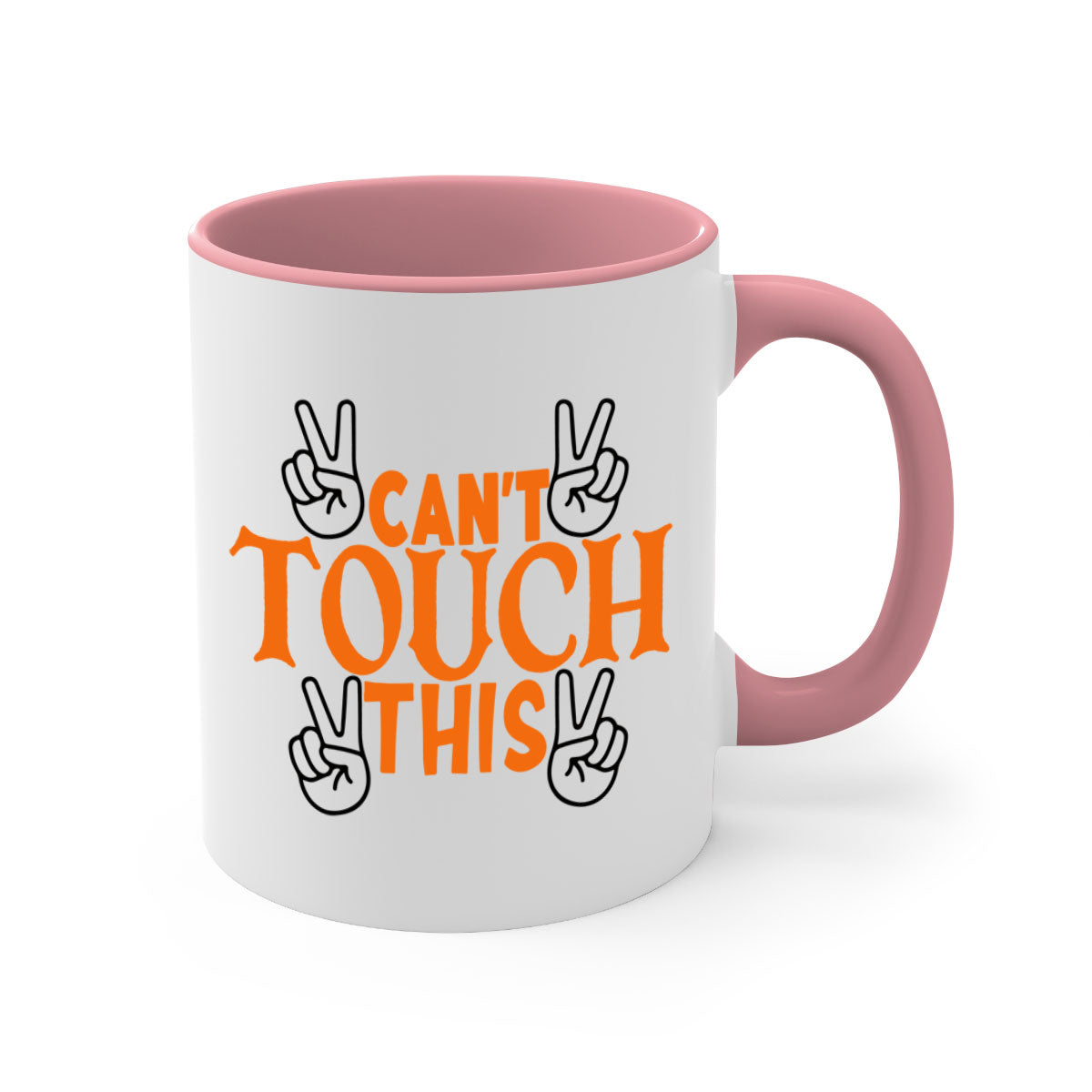 Cant Touch This 2010# Basketball Mug featuring a glossy finish, colored handle, and interior in vibrant colors.