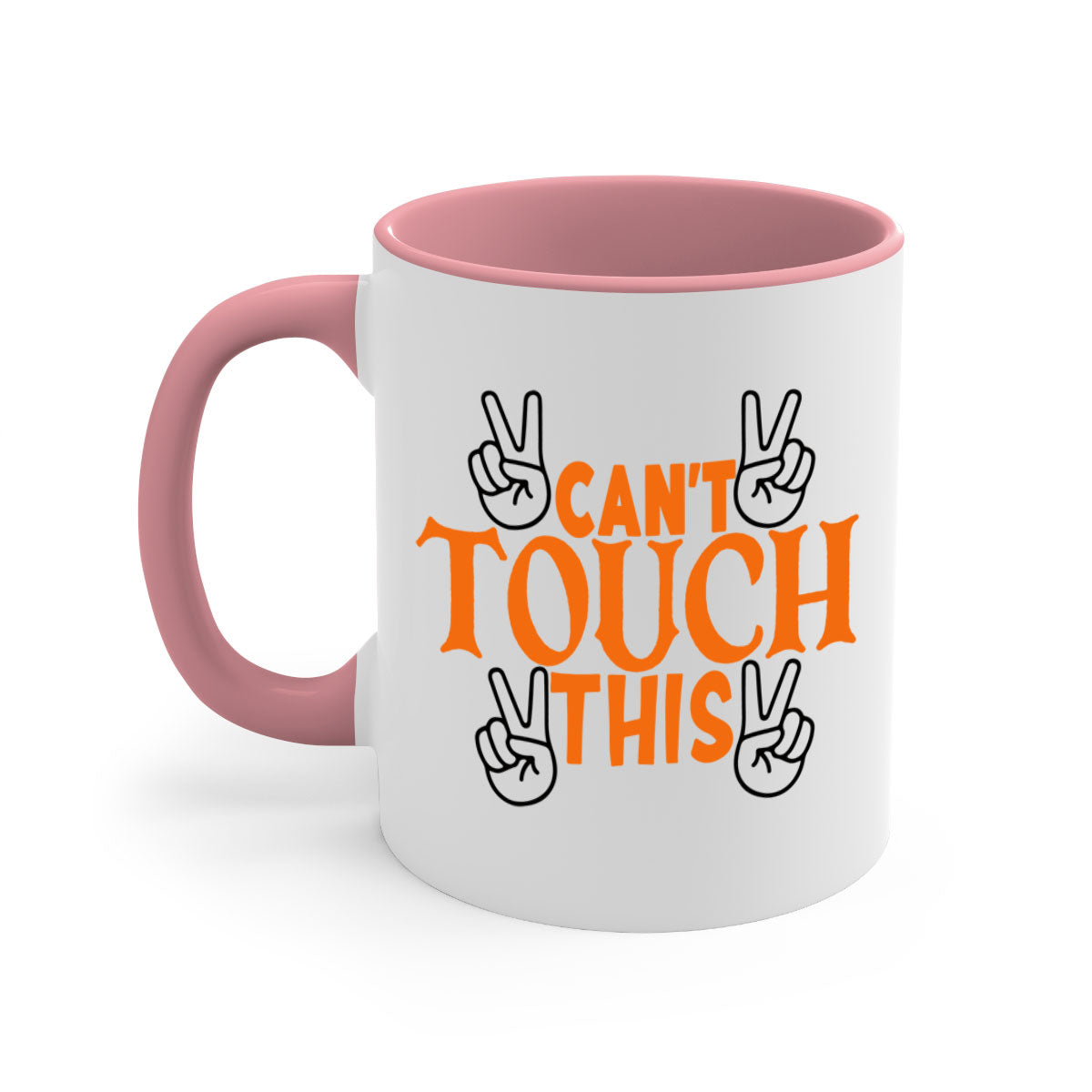 Cant Touch This 2010# Basketball Mug featuring a glossy finish, colored handle, and interior in vibrant colors.