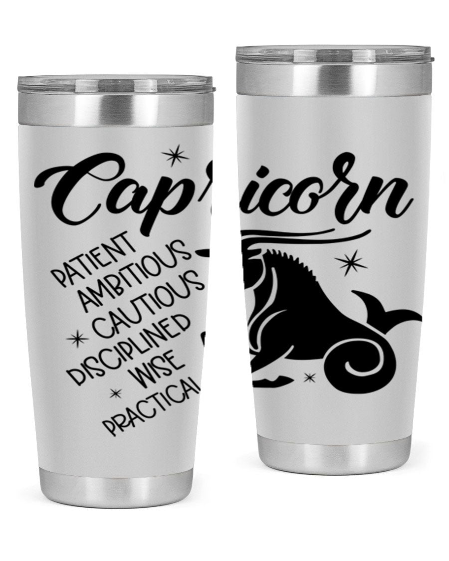 Capricorn 188# Tumbler featuring a sleek design, double wall vacuum insulation, and a press-in lid, perfect for hot and cold beverages.