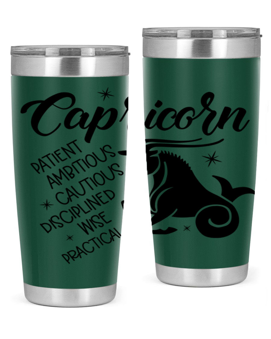 Capricorn 188# Tumbler featuring a sleek design, double wall vacuum insulation, and a press-in lid, perfect for hot and cold beverages.