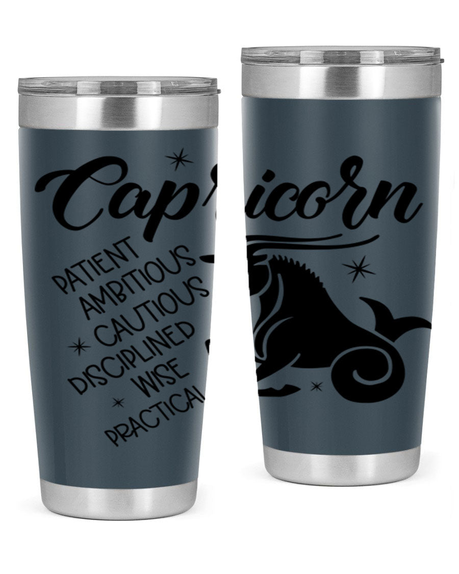 Capricorn 188# Tumbler featuring a sleek design, double wall vacuum insulation, and a press-in lid, perfect for hot and cold beverages.