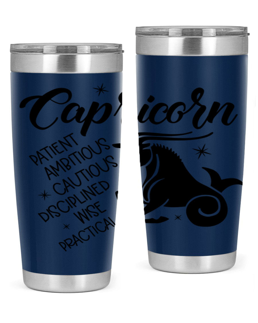 Capricorn 188# Tumbler featuring a sleek design, double wall vacuum insulation, and a press-in lid, perfect for hot and cold beverages.