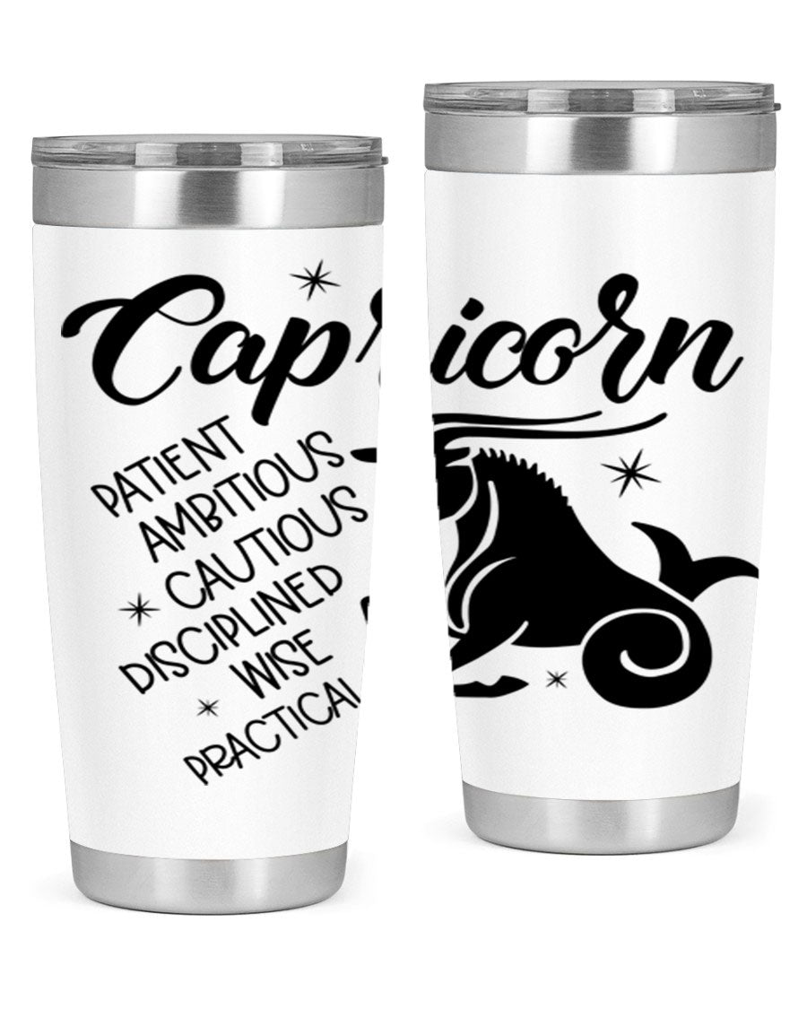 Capricorn 188# Tumbler featuring a sleek design, double wall vacuum insulation, and a press-in lid, perfect for hot and cold beverages.
