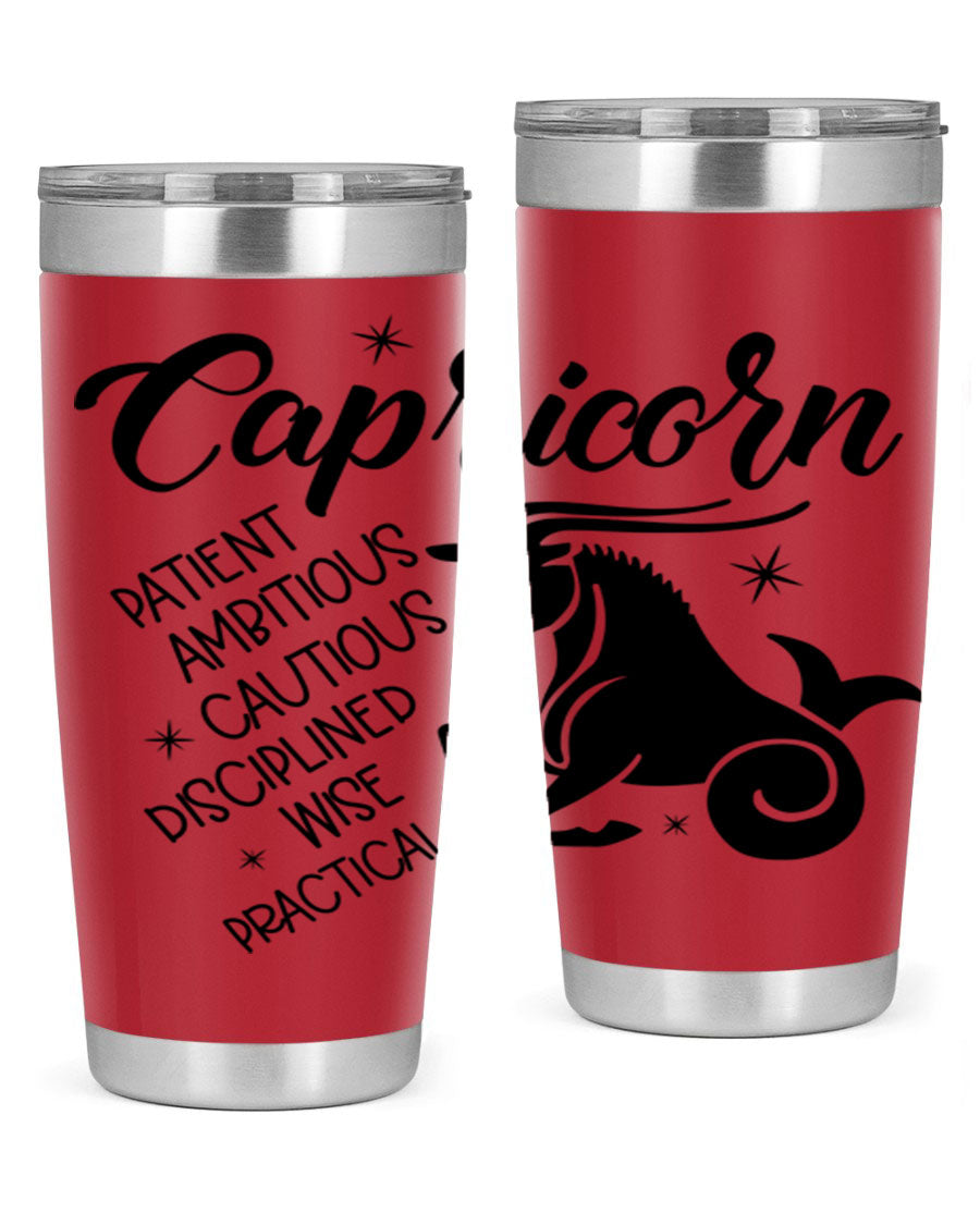 Capricorn 188# Tumbler featuring a sleek design, double wall vacuum insulation, and a press-in lid, perfect for hot and cold beverages.