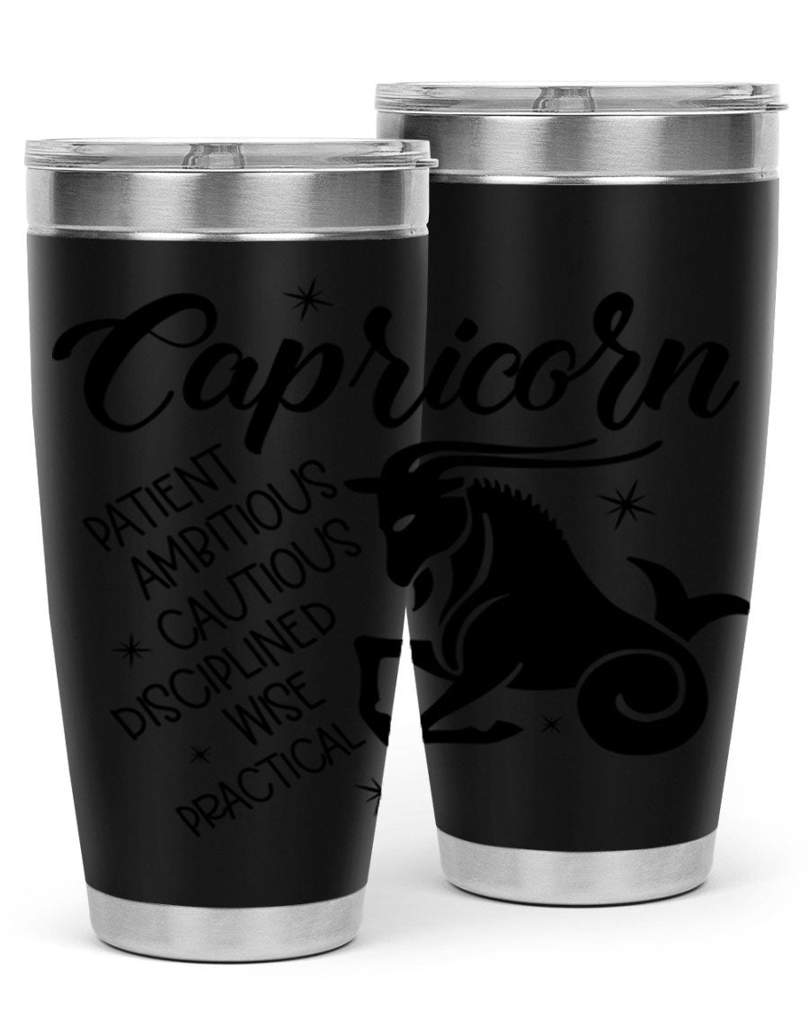Capricorn 188# Tumbler featuring a sleek design, double wall vacuum insulation, and a press-in lid, perfect for hot and cold beverages.