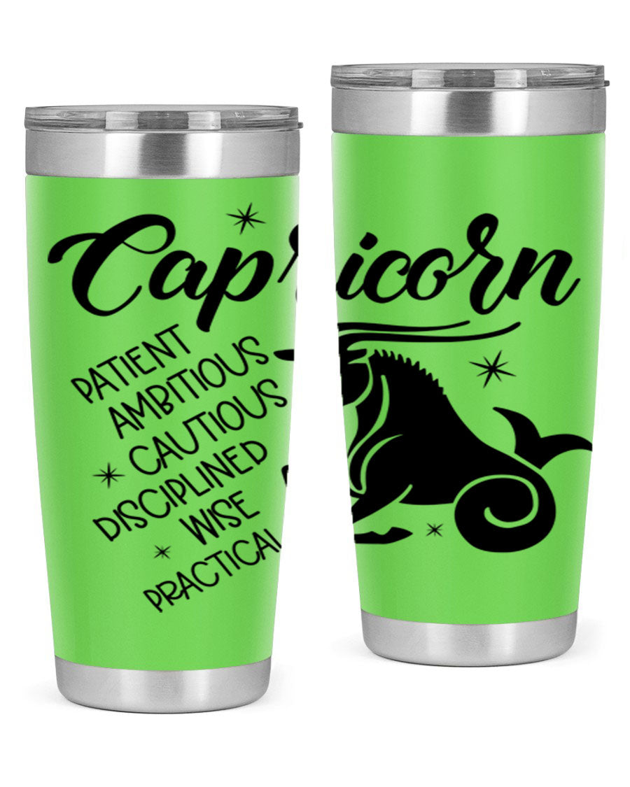 Capricorn 188# Tumbler featuring a sleek design, double wall vacuum insulation, and a press-in lid, perfect for hot and cold beverages.
