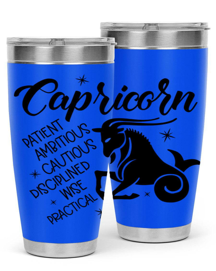 Capricorn 188# Tumbler featuring a sleek design, double wall vacuum insulation, and a press-in lid, perfect for hot and cold beverages.