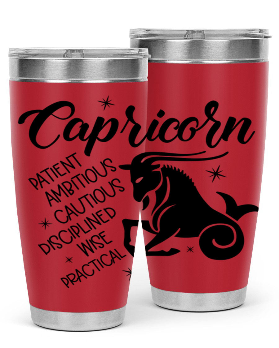 Capricorn 188# Tumbler featuring a sleek design, double wall vacuum insulation, and a press-in lid, perfect for hot and cold beverages.