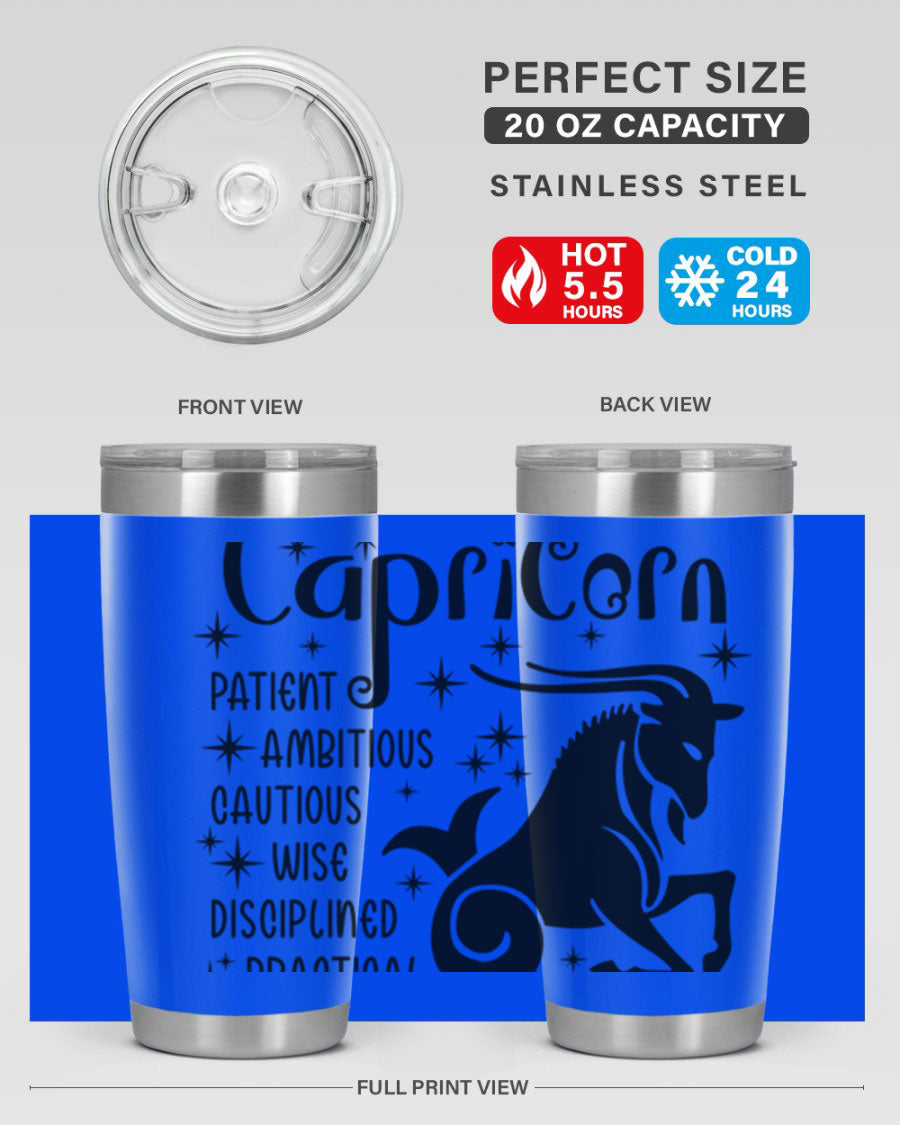 Capricorn 182# 20oz Tumbler featuring double wall vacuum insulation and a stylish design, perfect for hot and cold beverages.