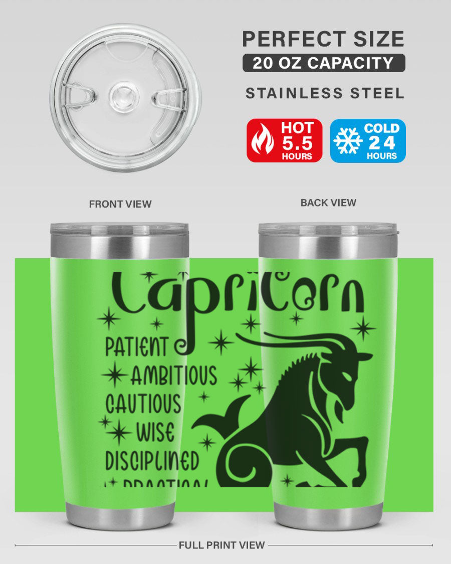 Capricorn 182# 20oz Tumbler featuring double wall vacuum insulation and a stylish design, perfect for hot and cold beverages.
