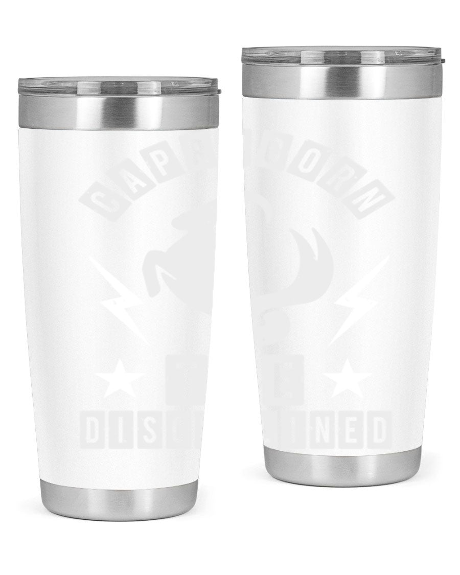 Capricorn 183# Zodiac Tumbler in stainless steel with a stylish design, perfect for hot and cold beverages.