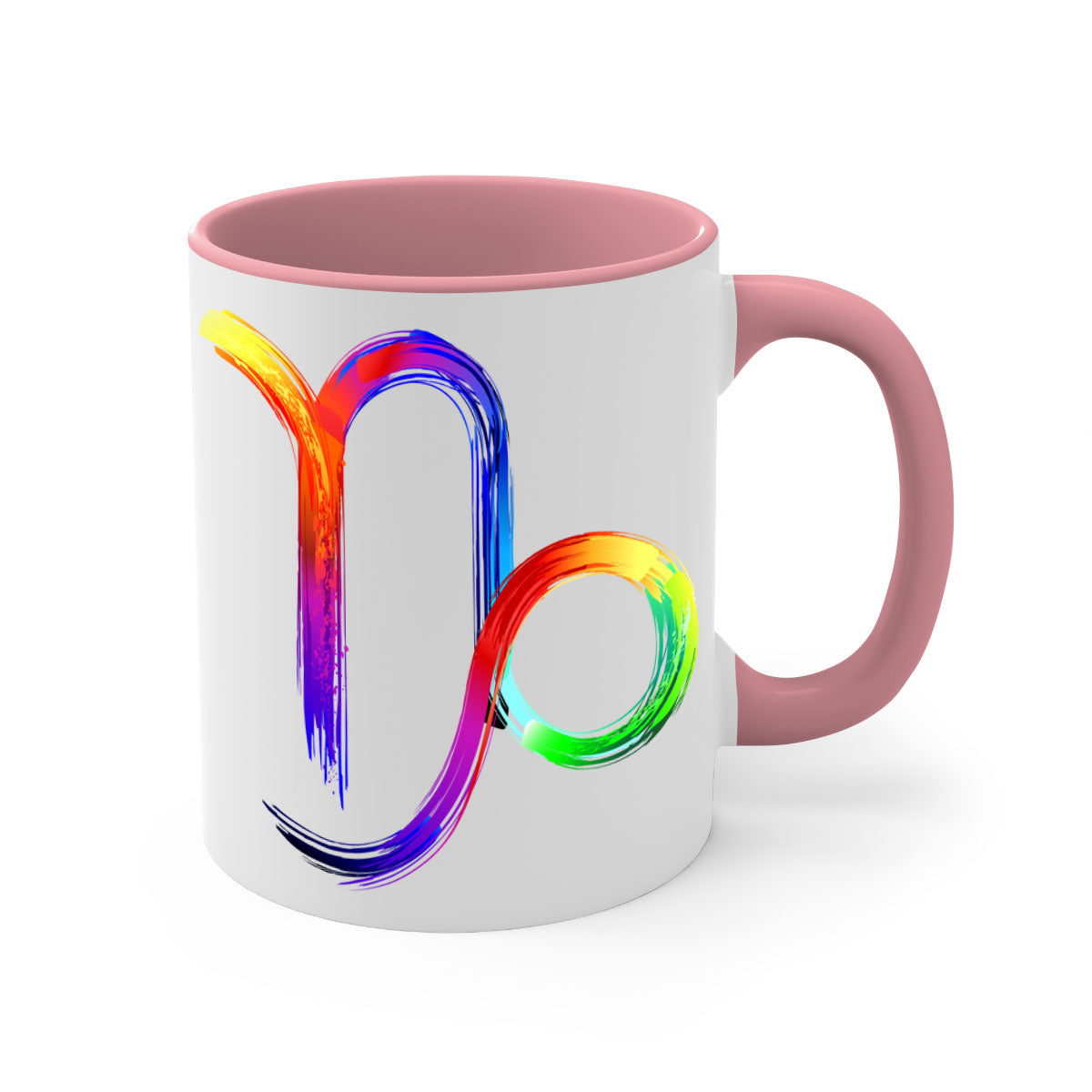 Capricorn 187# Mug featuring a glossy finish, colored handle, and interior, available in multiple colors and sizes.