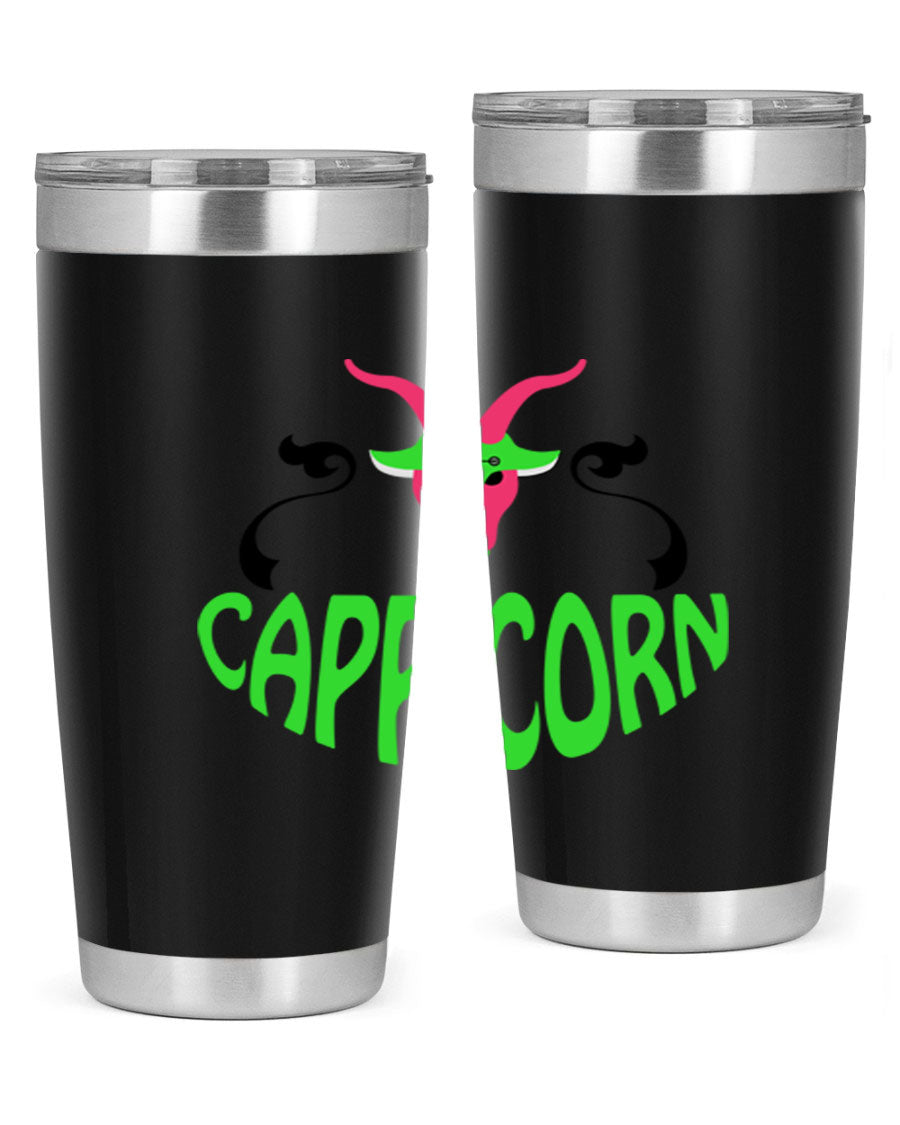 Capricorn 189# Tumbler, a stylish 20oz double wall vacuum stainless steel tumbler with copper lining and a drink-thru lid.