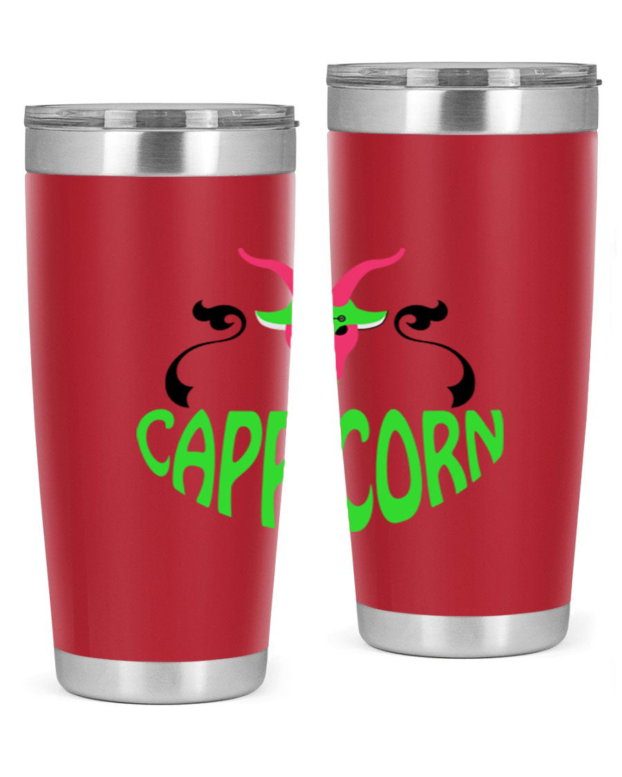 Capricorn 189# Tumbler, a stylish 20oz double wall vacuum stainless steel tumbler with copper lining and a drink-thru lid.