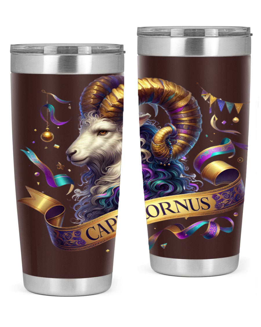 Capricorn 209# Zodiac Tumbler in stainless steel with a zodiac design, available in 20oz and 30oz sizes.