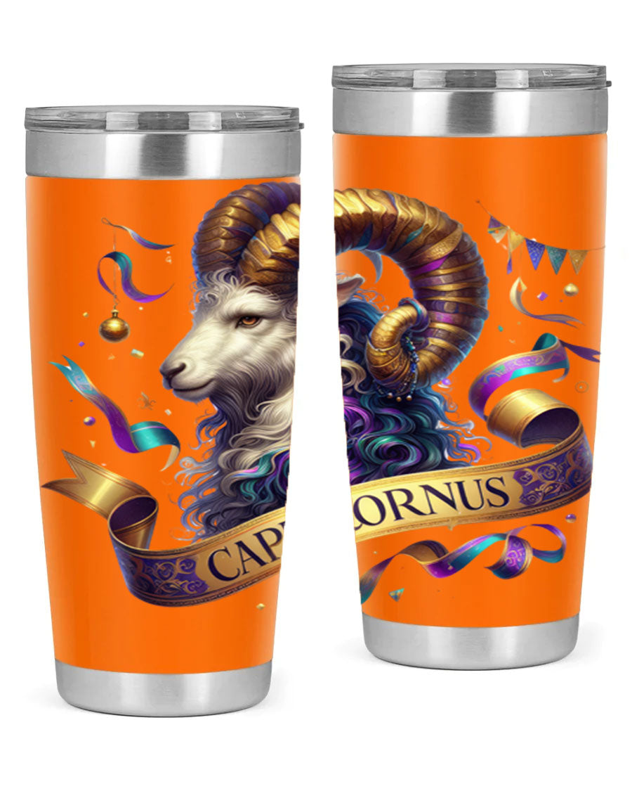Capricorn 209# Zodiac Tumbler in stainless steel with a zodiac design, available in 20oz and 30oz sizes.
