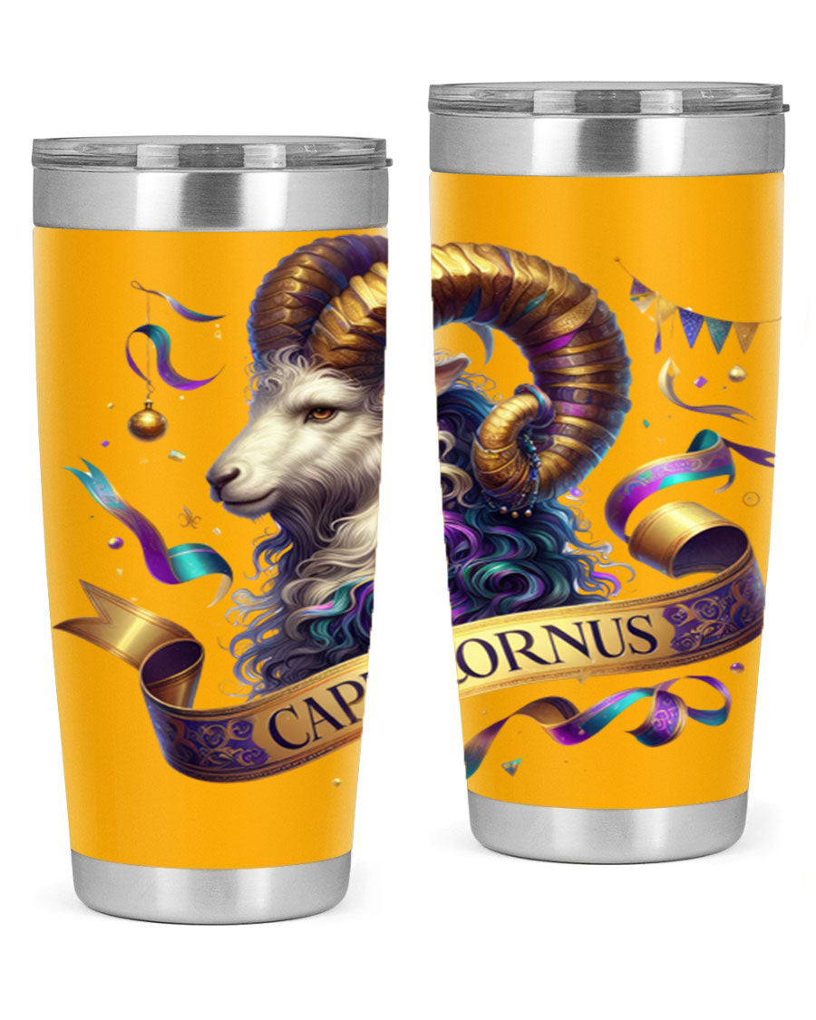 Capricorn 209# Zodiac Tumbler in stainless steel with a zodiac design, available in 20oz and 30oz sizes.