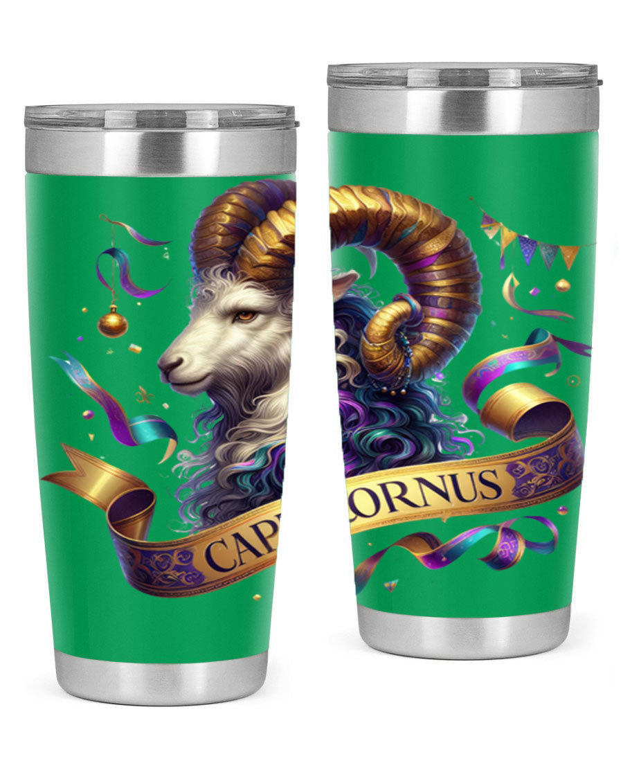 Capricorn 209# Zodiac Tumbler in stainless steel with a zodiac design, available in 20oz and 30oz sizes.