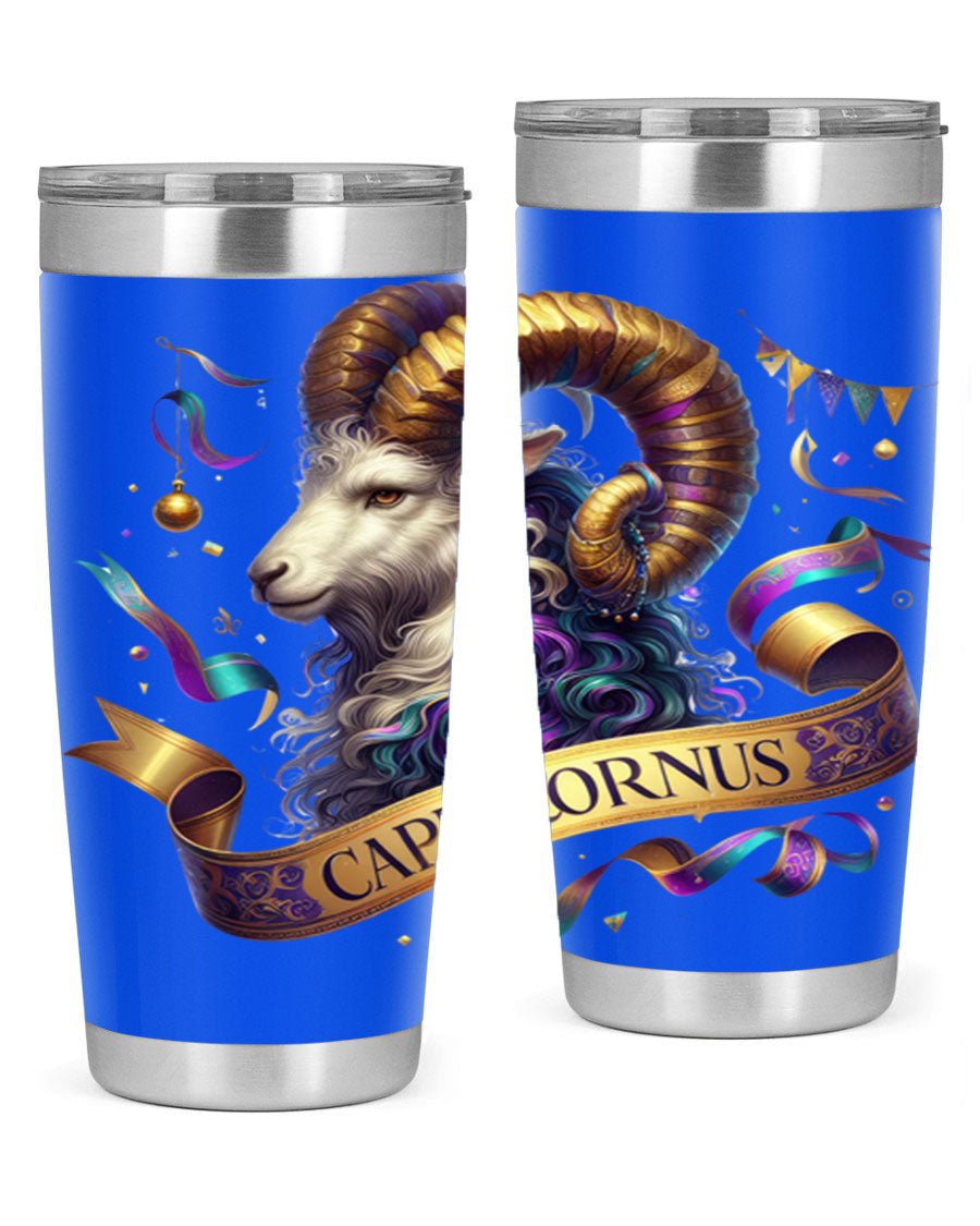 Capricorn 209# Zodiac Tumbler in stainless steel with a zodiac design, available in 20oz and 30oz sizes.