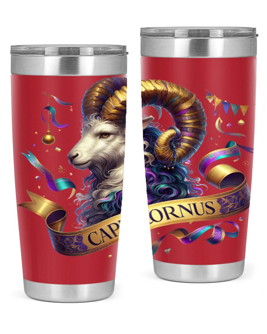 Capricorn 209# Zodiac Tumbler in stainless steel with a zodiac design, available in 20oz and 30oz sizes.