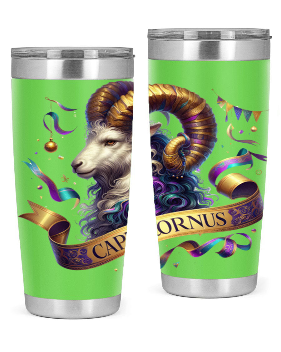 Capricorn 209# Zodiac Tumbler in stainless steel with a zodiac design, available in 20oz and 30oz sizes.