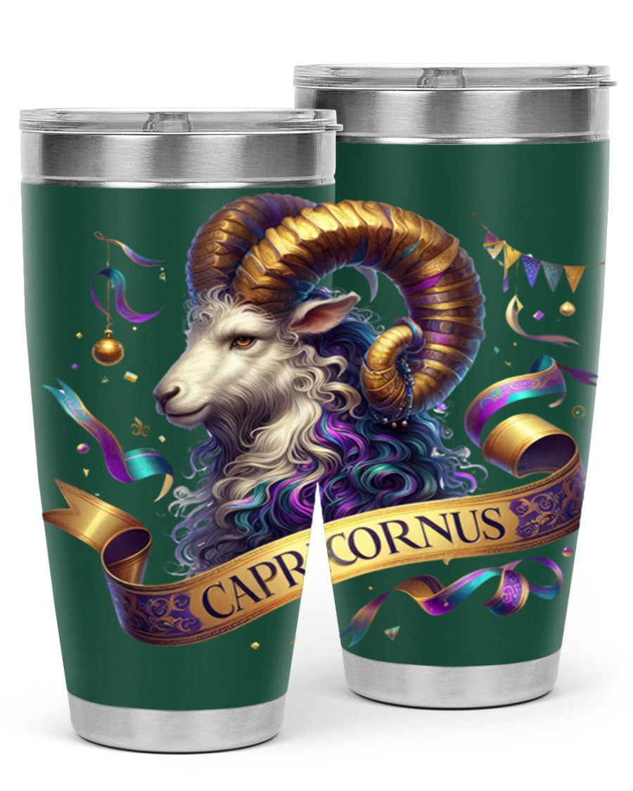 Capricorn 209# Zodiac Tumbler in stainless steel with a zodiac design, available in 20oz and 30oz sizes.