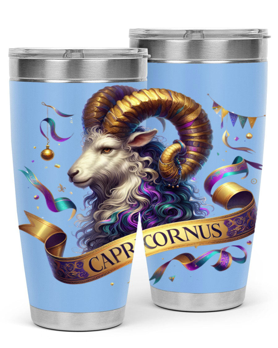 Capricorn 209# Zodiac Tumbler in stainless steel with a zodiac design, available in 20oz and 30oz sizes.