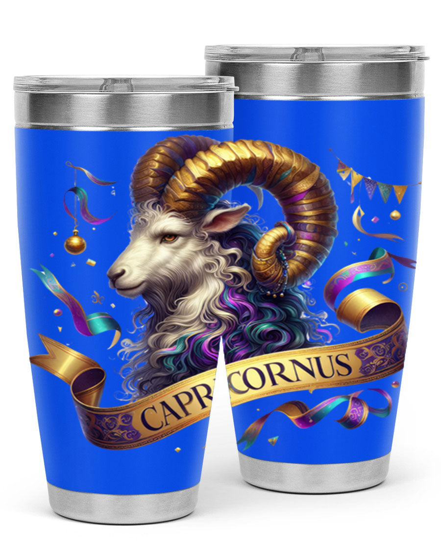 Capricorn 209# Zodiac Tumbler in stainless steel with a zodiac design, available in 20oz and 30oz sizes.