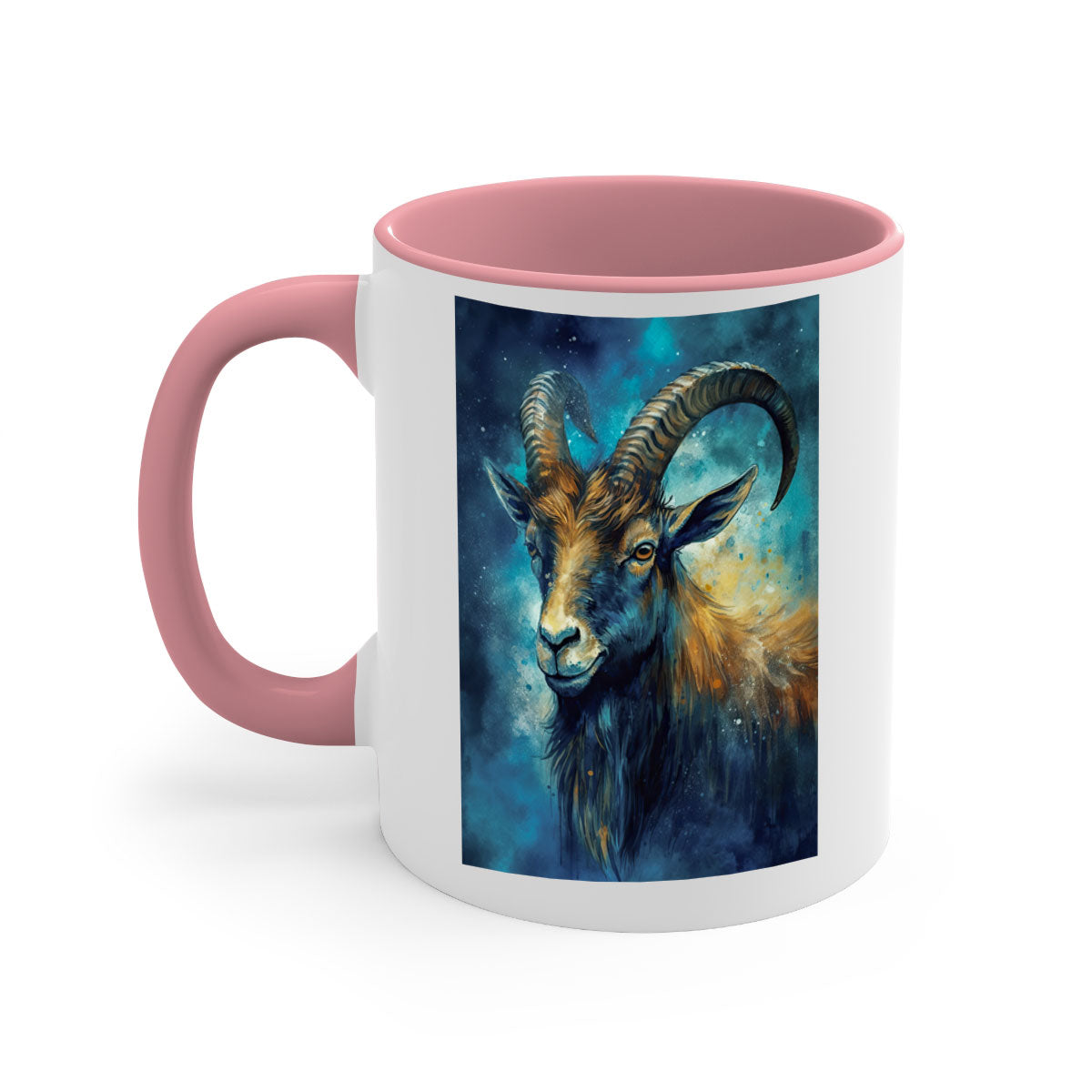 Capricorn 37# Mug featuring a two-tone design with a colored handle and interior, available in five colors, showcasing a glossy finish.