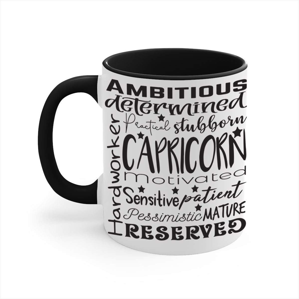 Capricorn 566# Mug featuring a glossy finish, colored handle, and interior, available in five vibrant colors.
