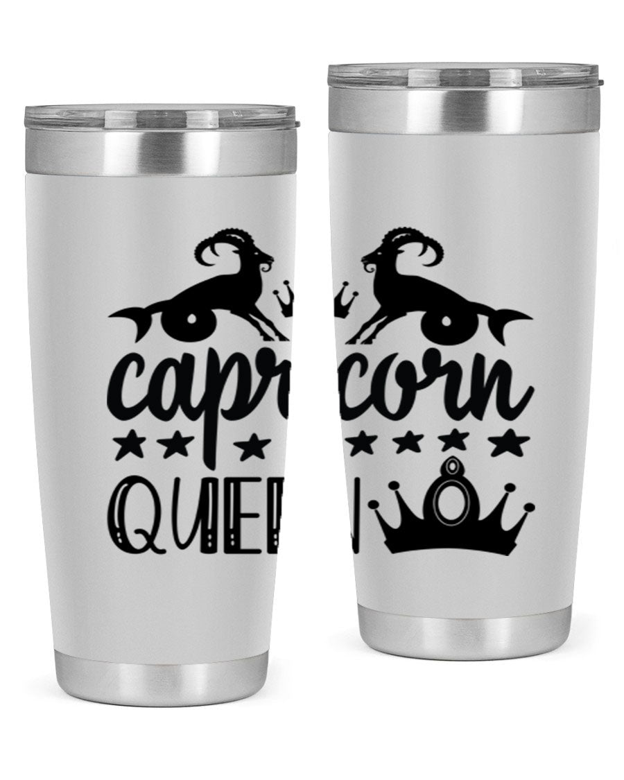 Capricorn Queen 195# Tumbler in stainless steel with a stylish design, perfect for hot and cold beverages.