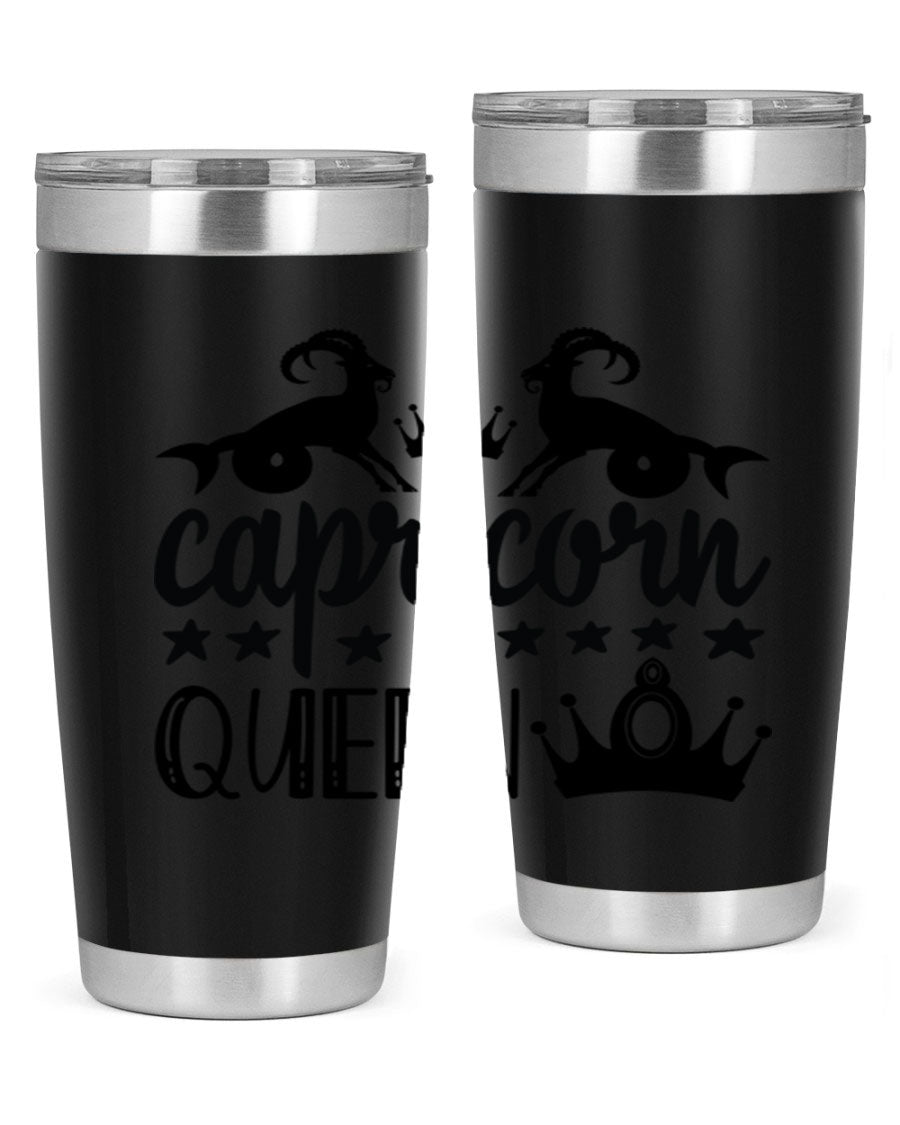 Capricorn Queen 195# Tumbler in stainless steel with a stylish design, perfect for hot and cold beverages.