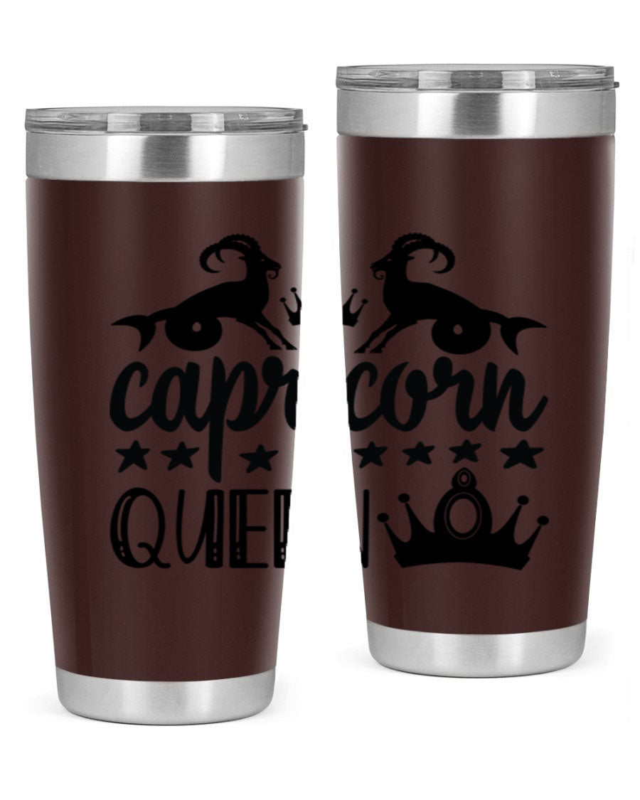 Capricorn Queen 195# Tumbler in stainless steel with a stylish design, perfect for hot and cold beverages.