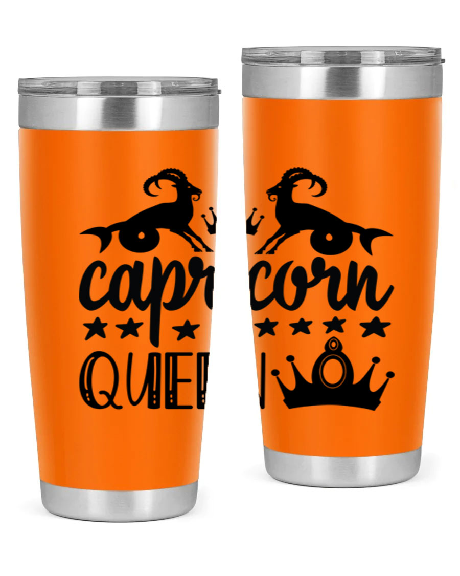 Capricorn Queen 195# Tumbler in stainless steel with a stylish design, perfect for hot and cold beverages.