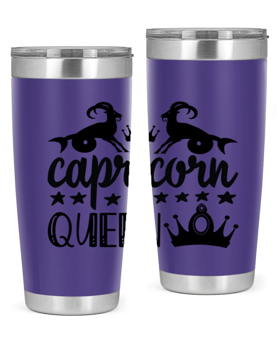 Capricorn Queen 195# Tumbler in stainless steel with a stylish design, perfect for hot and cold beverages.