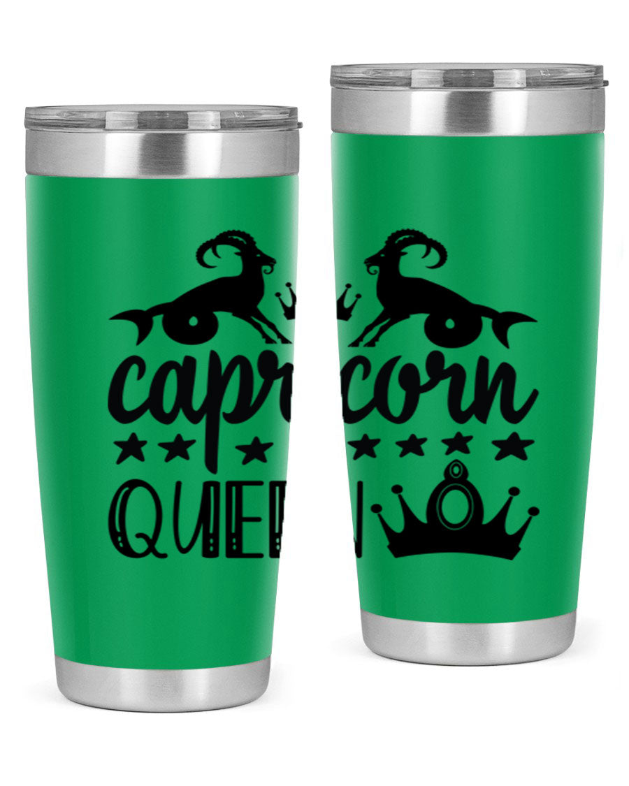 Capricorn Queen 195# Tumbler in stainless steel with a stylish design, perfect for hot and cold beverages.