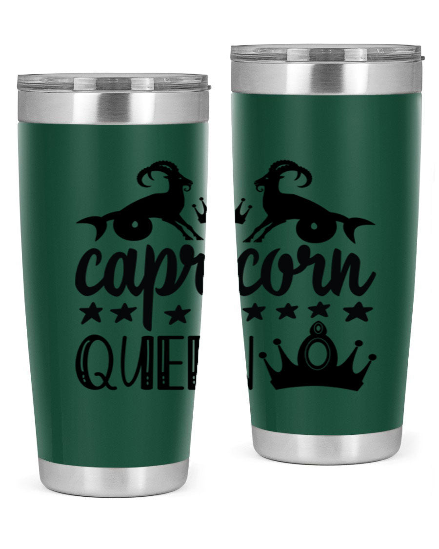 Capricorn Queen 195# Tumbler in stainless steel with a stylish design, perfect for hot and cold beverages.