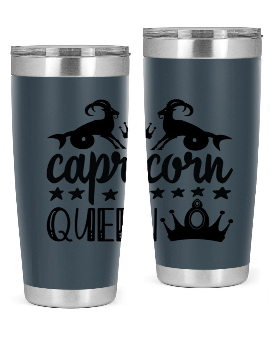 Capricorn Queen 195# Tumbler in stainless steel with a stylish design, perfect for hot and cold beverages.