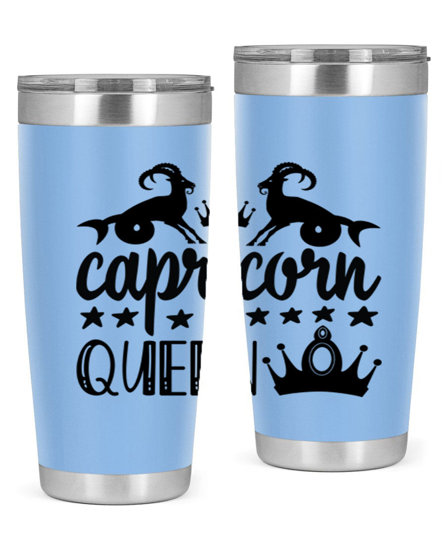 Capricorn Queen 195# Tumbler in stainless steel with a stylish design, perfect for hot and cold beverages.