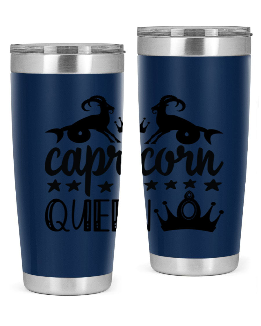 Capricorn Queen 195# Tumbler in stainless steel with a stylish design, perfect for hot and cold beverages.