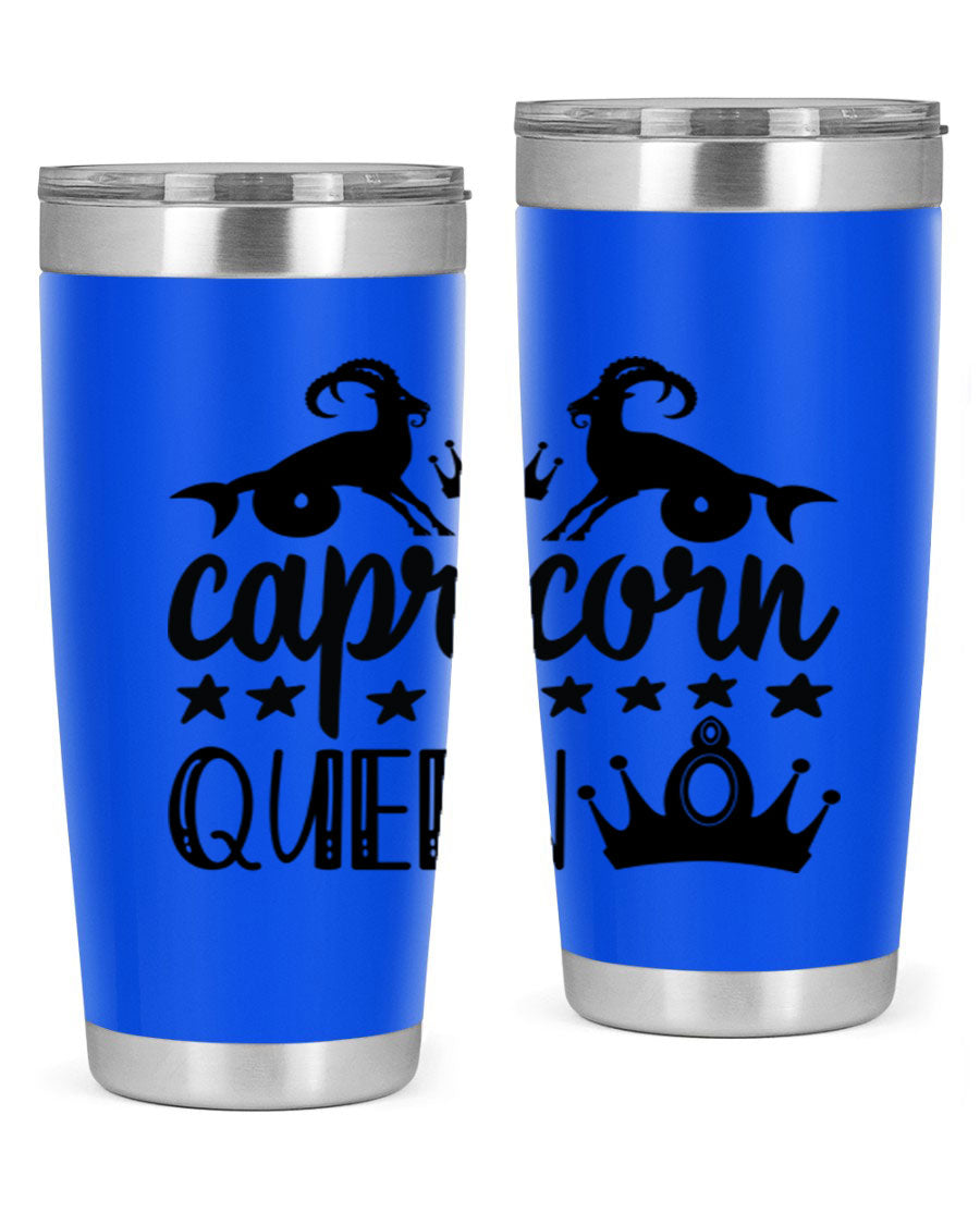 Capricorn Queen 195# Tumbler in stainless steel with a stylish design, perfect for hot and cold beverages.