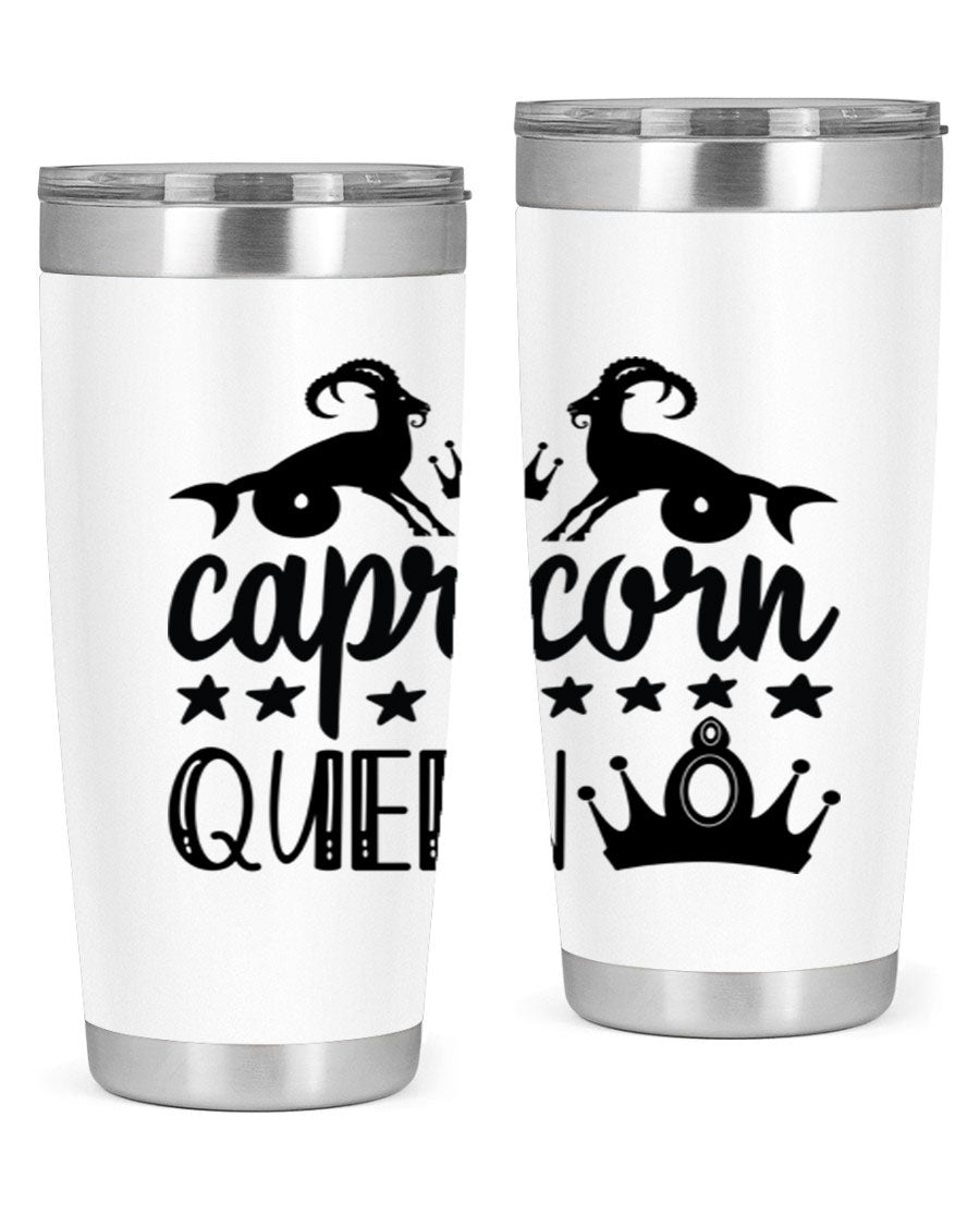 Capricorn Queen 195# Tumbler in stainless steel with a stylish design, perfect for hot and cold beverages.