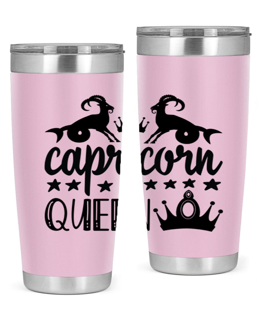 Capricorn Queen 195# Tumbler in stainless steel with a stylish design, perfect for hot and cold beverages.