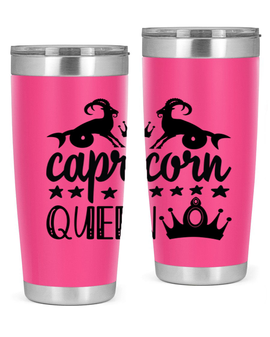 Capricorn Queen 195# Tumbler in stainless steel with a stylish design, perfect for hot and cold beverages.