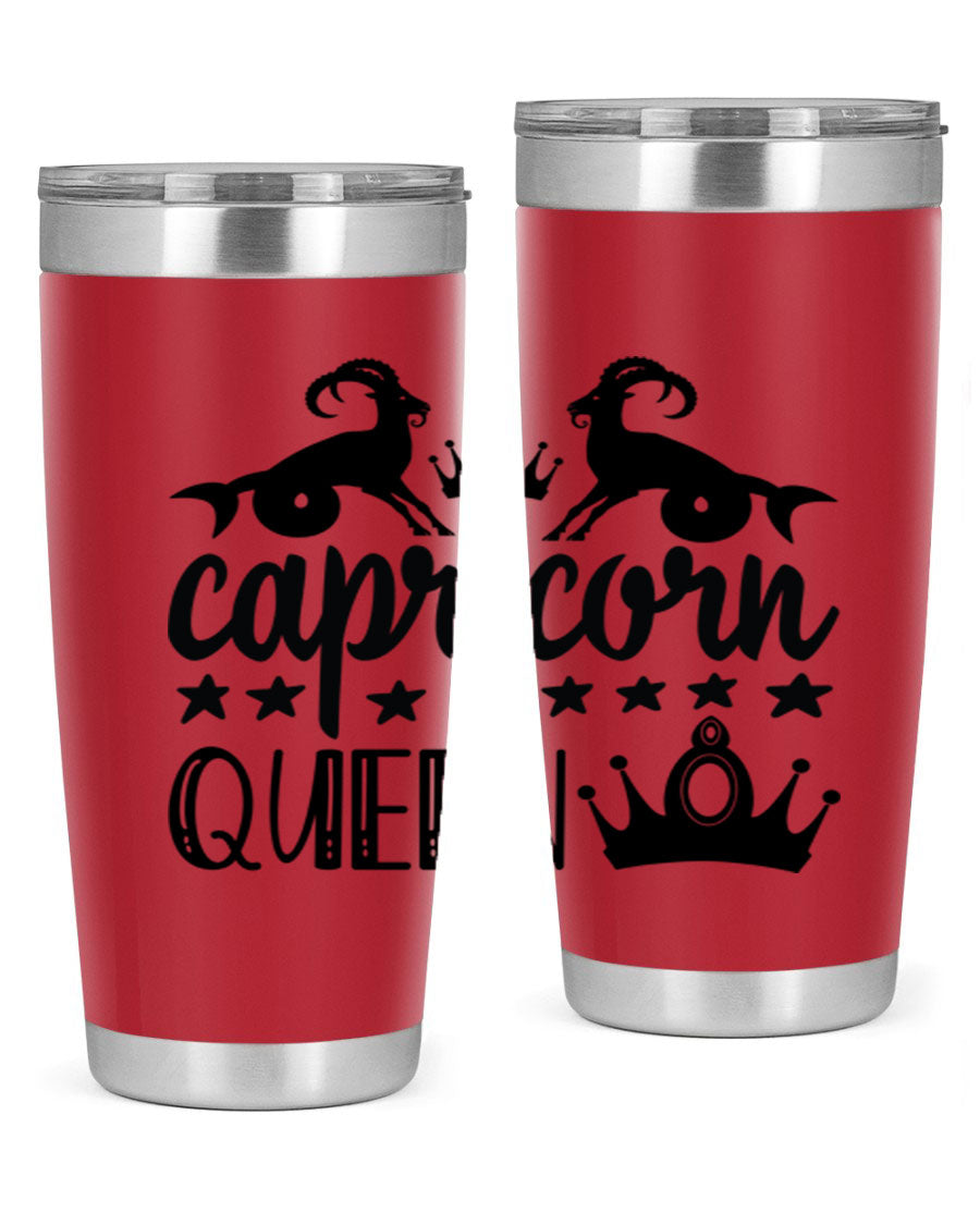 Capricorn Queen 195# Tumbler in stainless steel with a stylish design, perfect for hot and cold beverages.