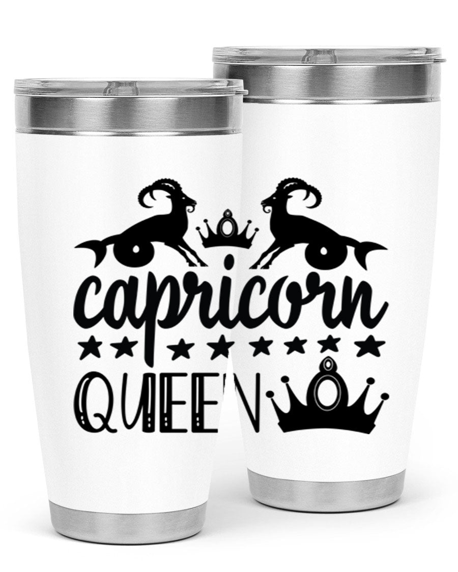 Capricorn Queen 195# Tumbler in stainless steel with a stylish design, perfect for hot and cold beverages.