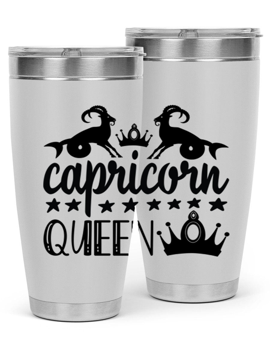 Capricorn Queen 195# Tumbler in stainless steel with a stylish design, perfect for hot and cold beverages.