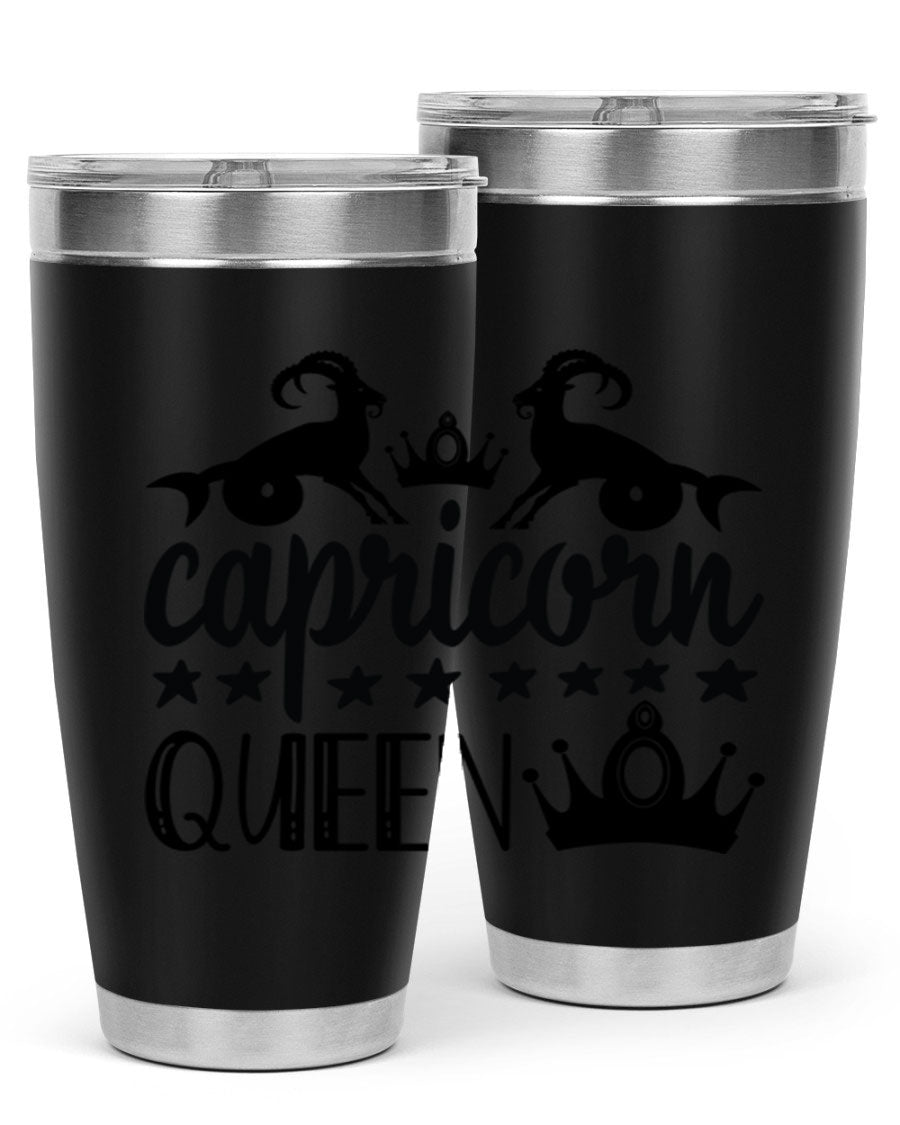 Capricorn Queen 195# Tumbler in stainless steel with a stylish design, perfect for hot and cold beverages.