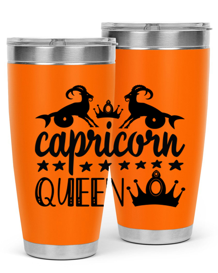 Capricorn Queen 195# Tumbler in stainless steel with a stylish design, perfect for hot and cold beverages.