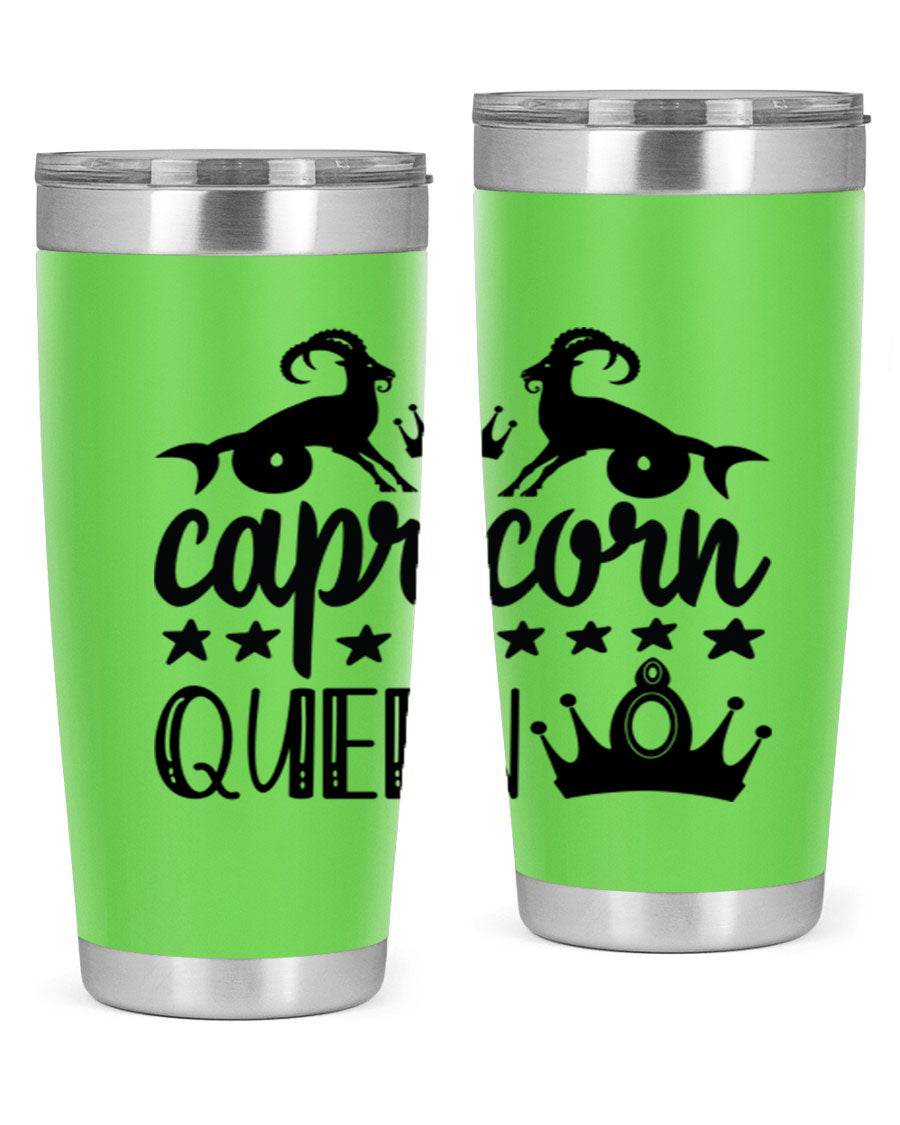 Capricorn Queen 195# Tumbler in stainless steel with a stylish design, perfect for hot and cold beverages.
